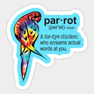 Tie-dye Parrot Sticker